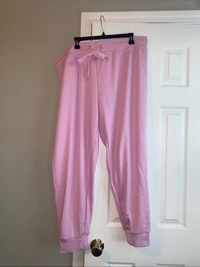 Bebe Light Pink Drawstring Jogger Sweatpants